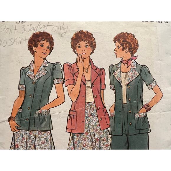 Butterick Sewing pattern 4119 suit blazer pants size 12 - Picture 3 of 9